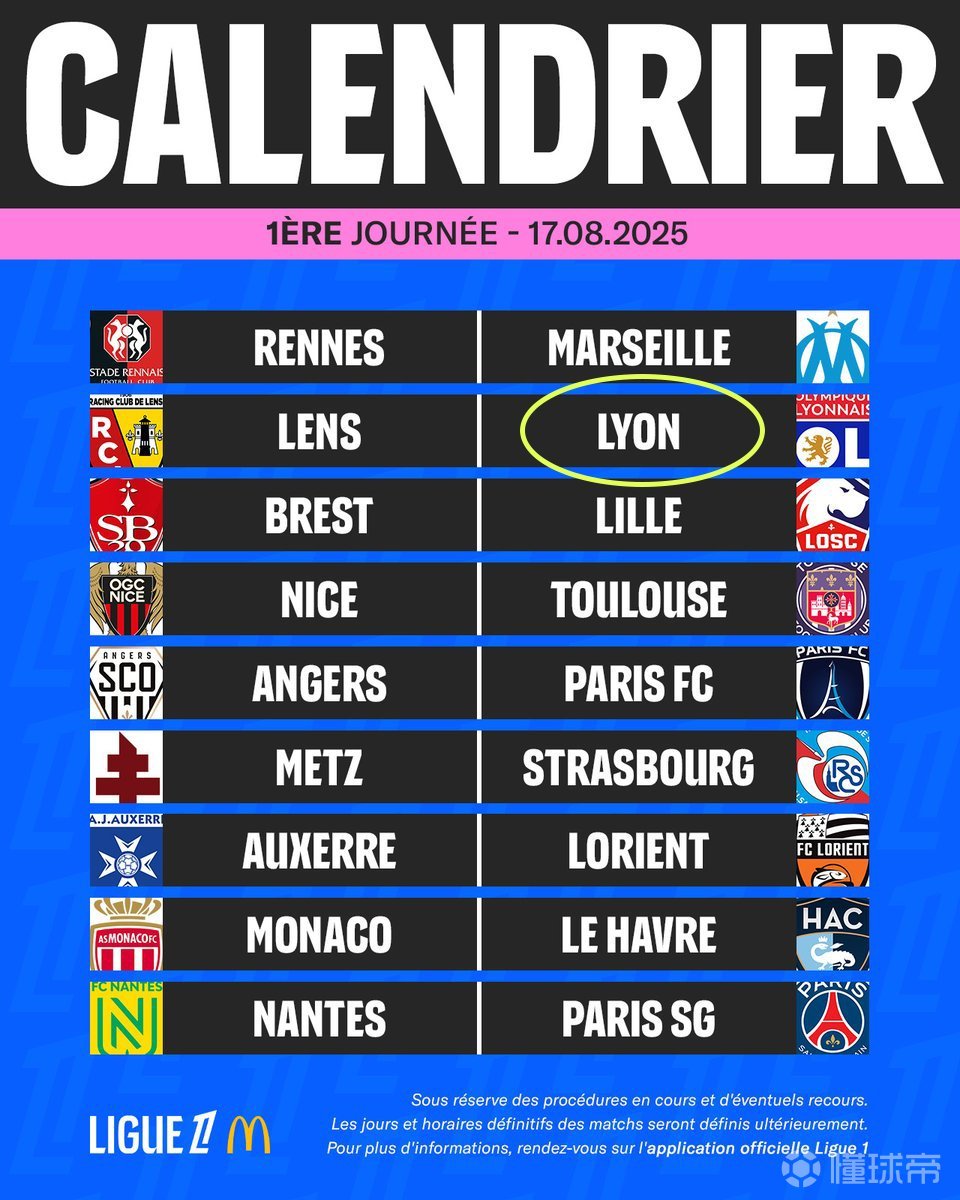 关于里昂连胜，法甲争冠形势一片大好的信息